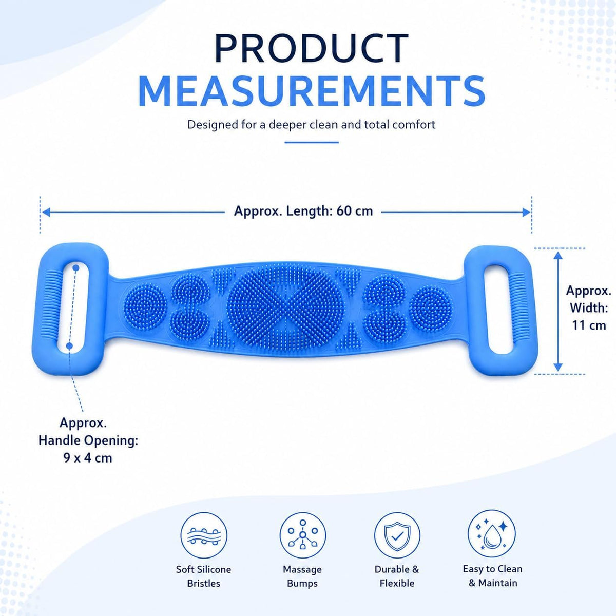 Silicone Body Bath Scrubber Belt