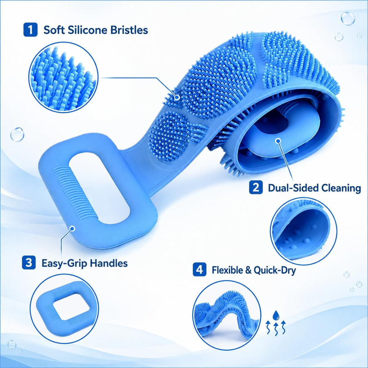 Silicone Body Bath Scrubber Belt