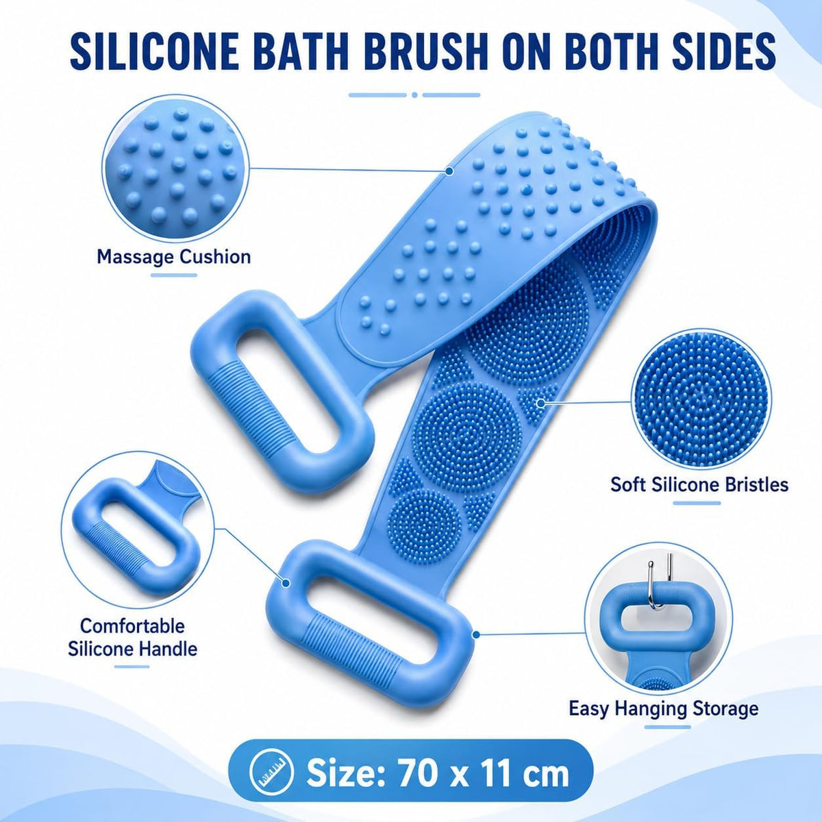 Silicone Body Bath Scrubber Belt